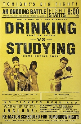 DRINKING VS. STUDYING